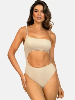 Monokini strój kąpielowy z tkaniny lurex FL29/641L