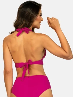 Różowa góra bikini bez fiszbin - wiązana FG240/919
