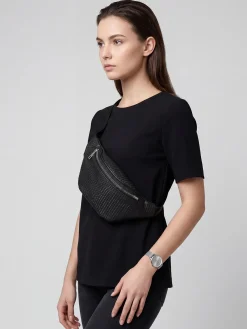 Saszetka | Nerka czarna srebrny zamek F87/BAG65