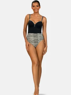 Strój kąpielowy modelujący sylwetkę F26/932 Zebra