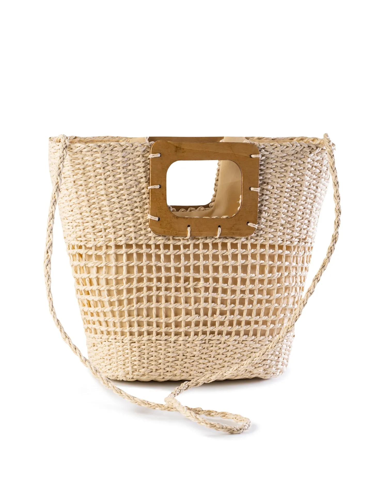 Stylowa torebka damska - pleciony koszyk F87/BAG33