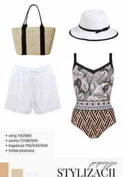Szorty damskie w stylu boho białe F124B/645