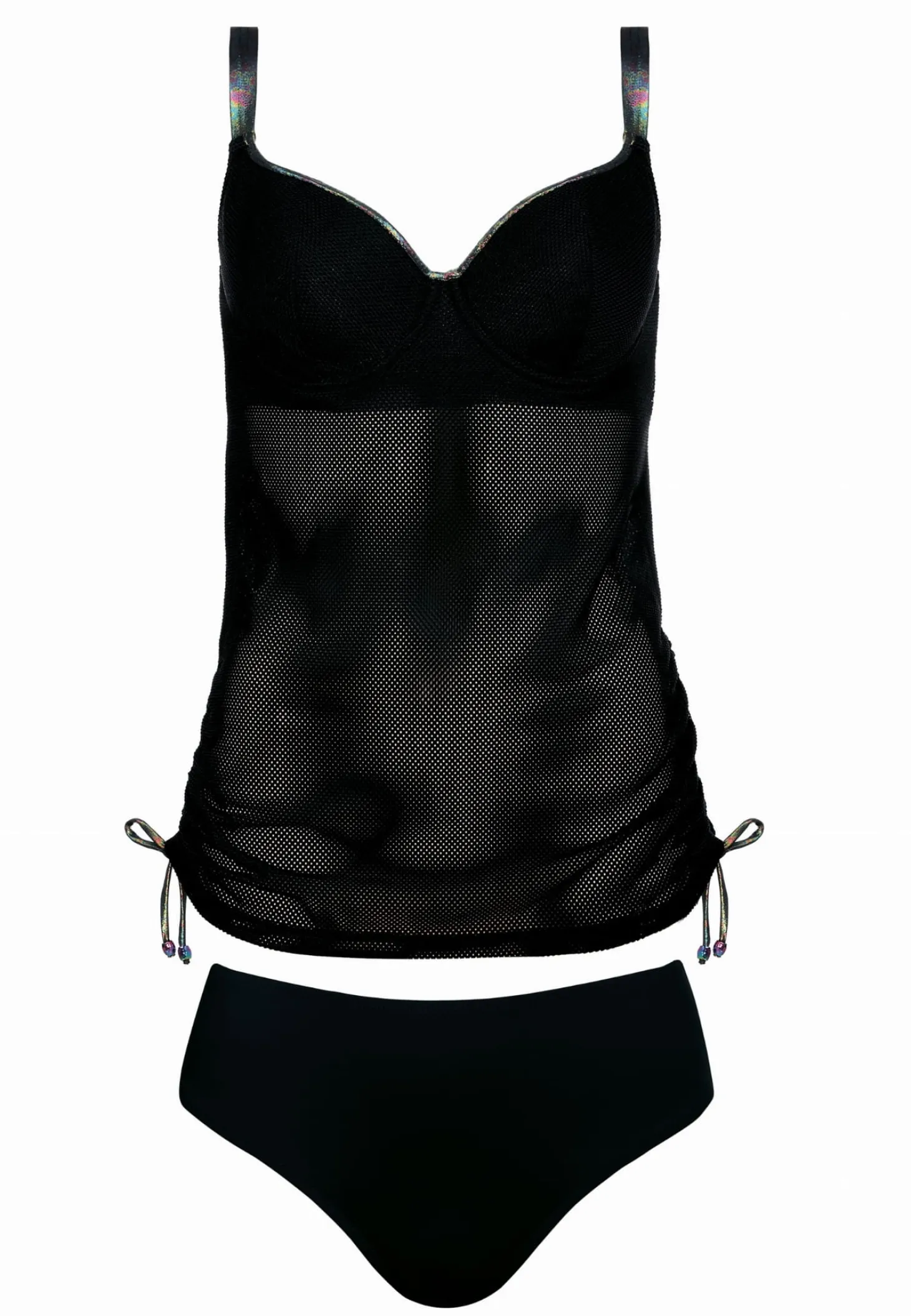 Tankini kąpielowe - ażurowa bluzka F38A/886 Set