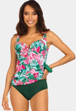 Tankini top i figi kąpielowe Rose Flowers F38/862