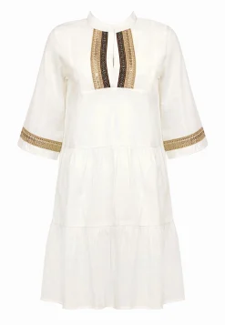 Tunika plażowa | Sukienka z haftami boho F225/818