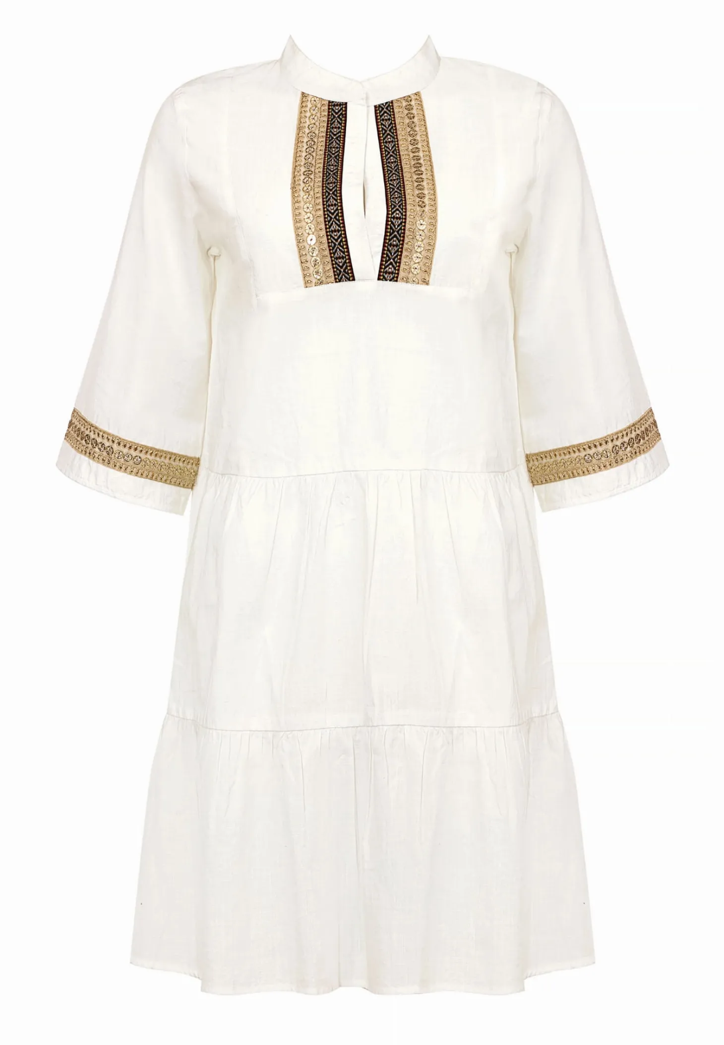 Tunika plażowa | Sukienka z haftami boho F225/818