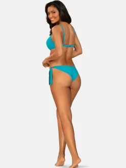 Turkusowa góra od bikini z efektem p-up FG228/844