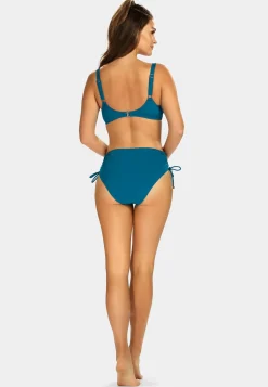 Turkusowy Biustonosz kąpielowy w prążek FG04/895P
