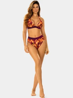 Wiązana góra bikini push-up FG161C/909 Retro style
