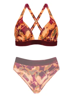 Wiązana góra bikini push-up FG161C/909 Retro style