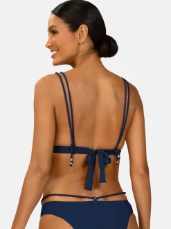 Wiązana góra bikini push-up prążkowany FG17B/839P