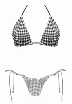 Wiązana góra bikini w kratkę - Vichy FG144A/824