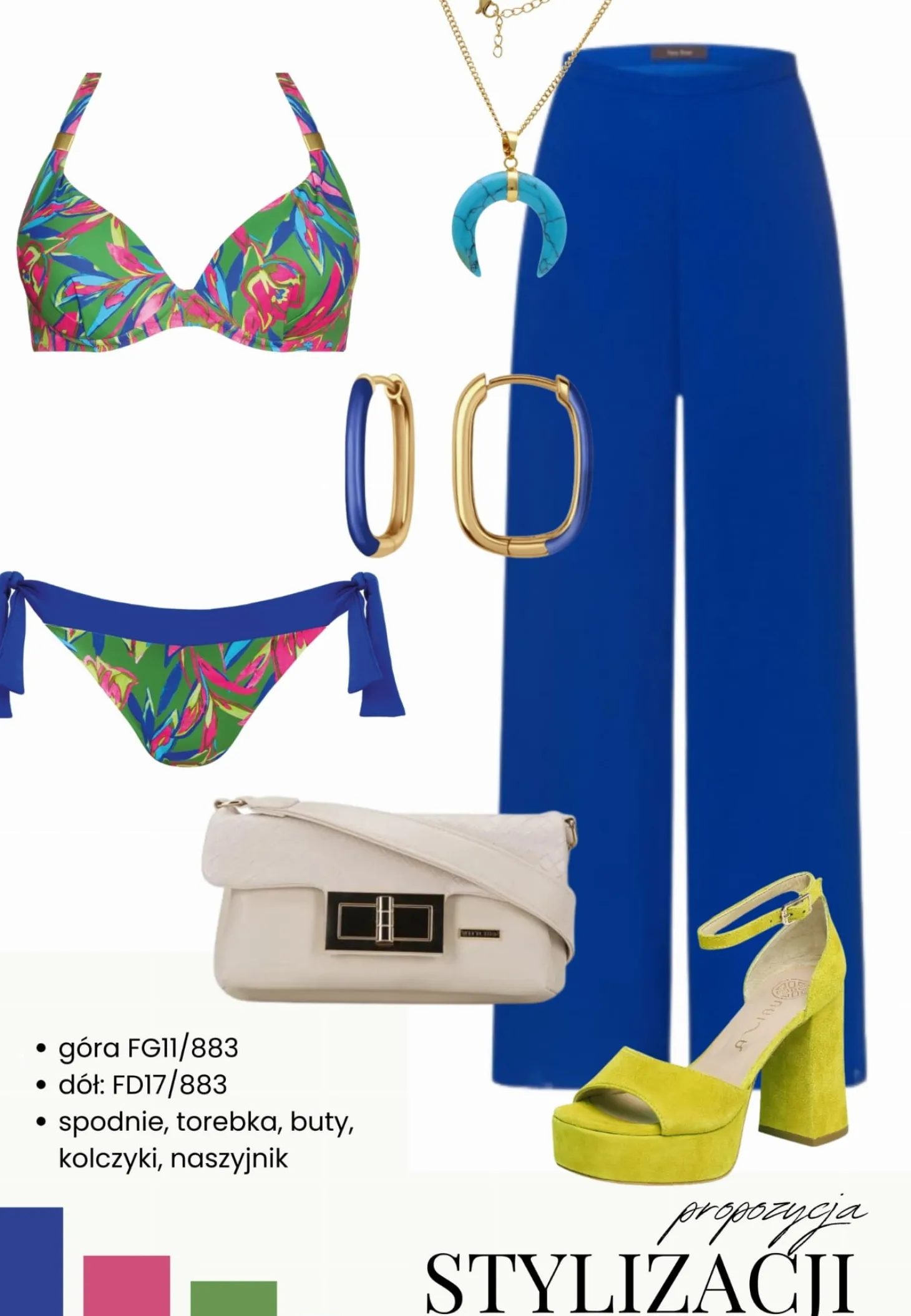 Wiązana góra od bikini push-up FG11/883 Tropical