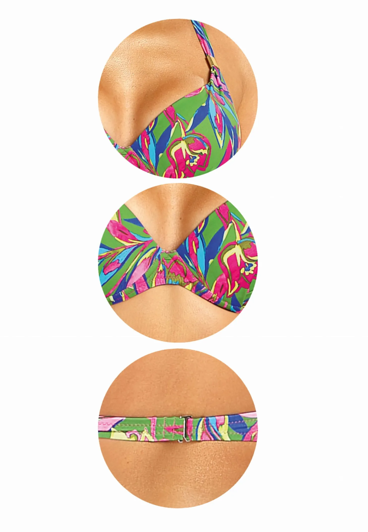 Wiązana góra od bikini push-up FG11/883 Tropical