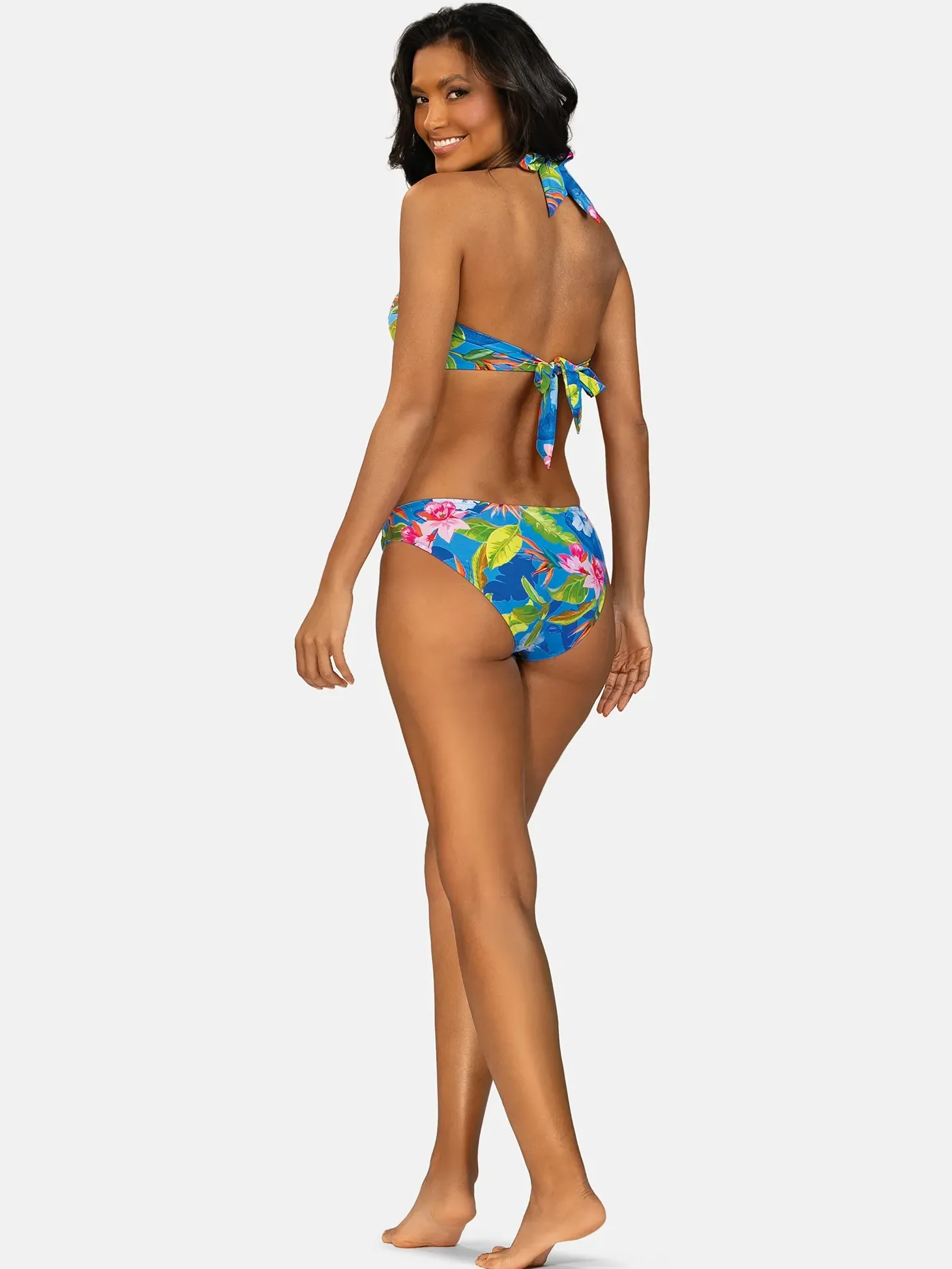 Wiązana góra od bikini push-up w kwiaty FG20A/920