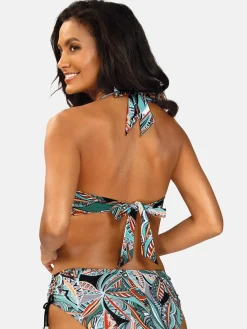 Wiązana góra od bikini push-up w prążek FG20A/930P