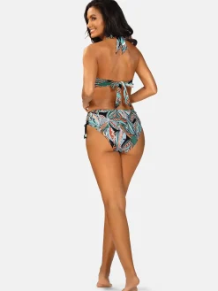 Wiązana góra od bikini push-up w prążek FG20A/930P