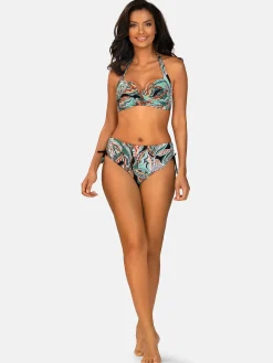 Wiązana góra od bikini push-up w prążek FG20A/930P
