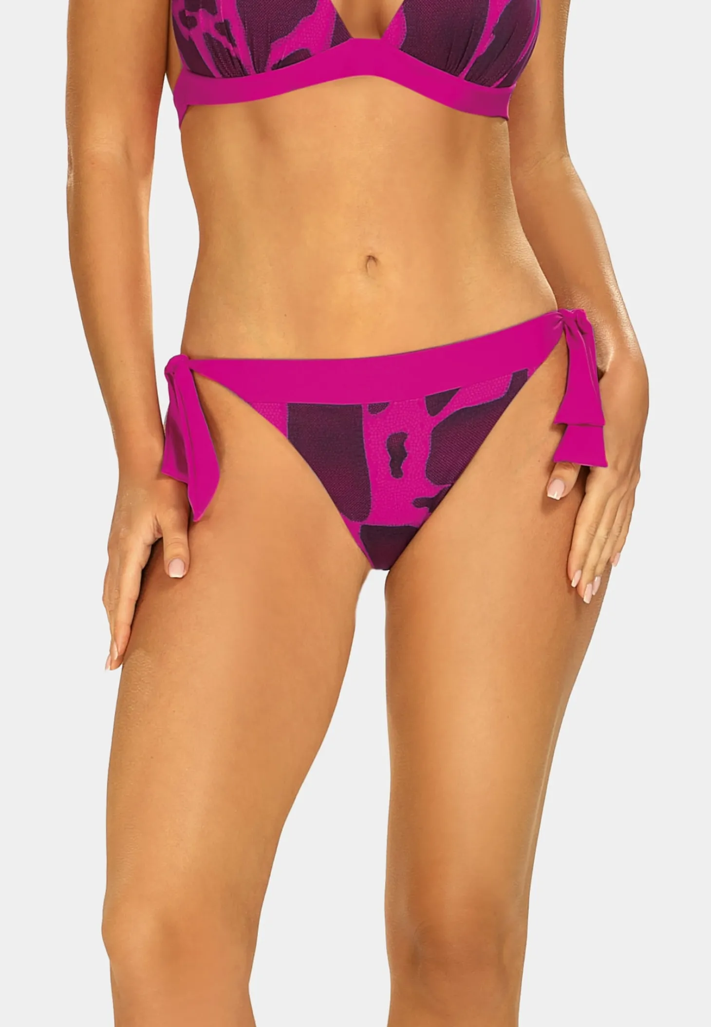 Wiązane figi kąpielowe w kolorze Magenta FD17D/893