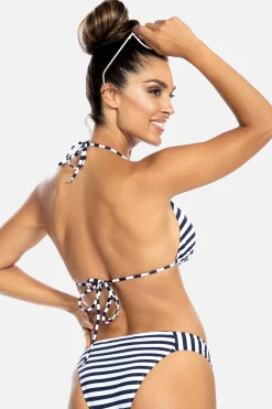 Wiązany biustonosz od bikini w paseczki FG163/815