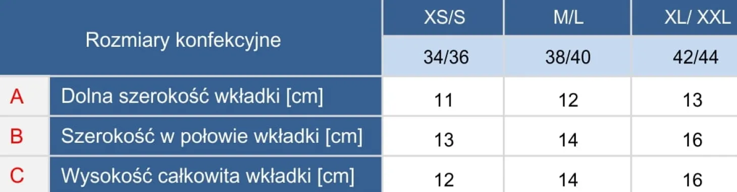 Wkładki do biustonoszy i topów - białe WK1/645