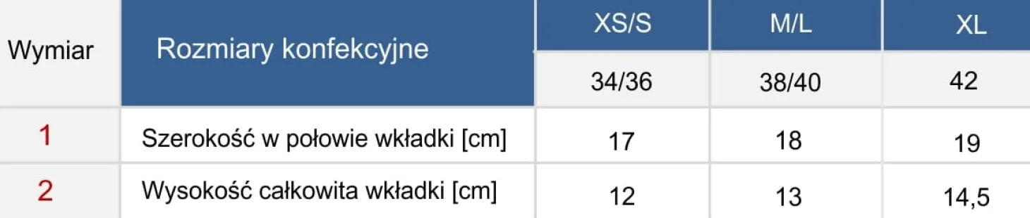 Wkładki modelujące do biustonosza push-up WK3/509