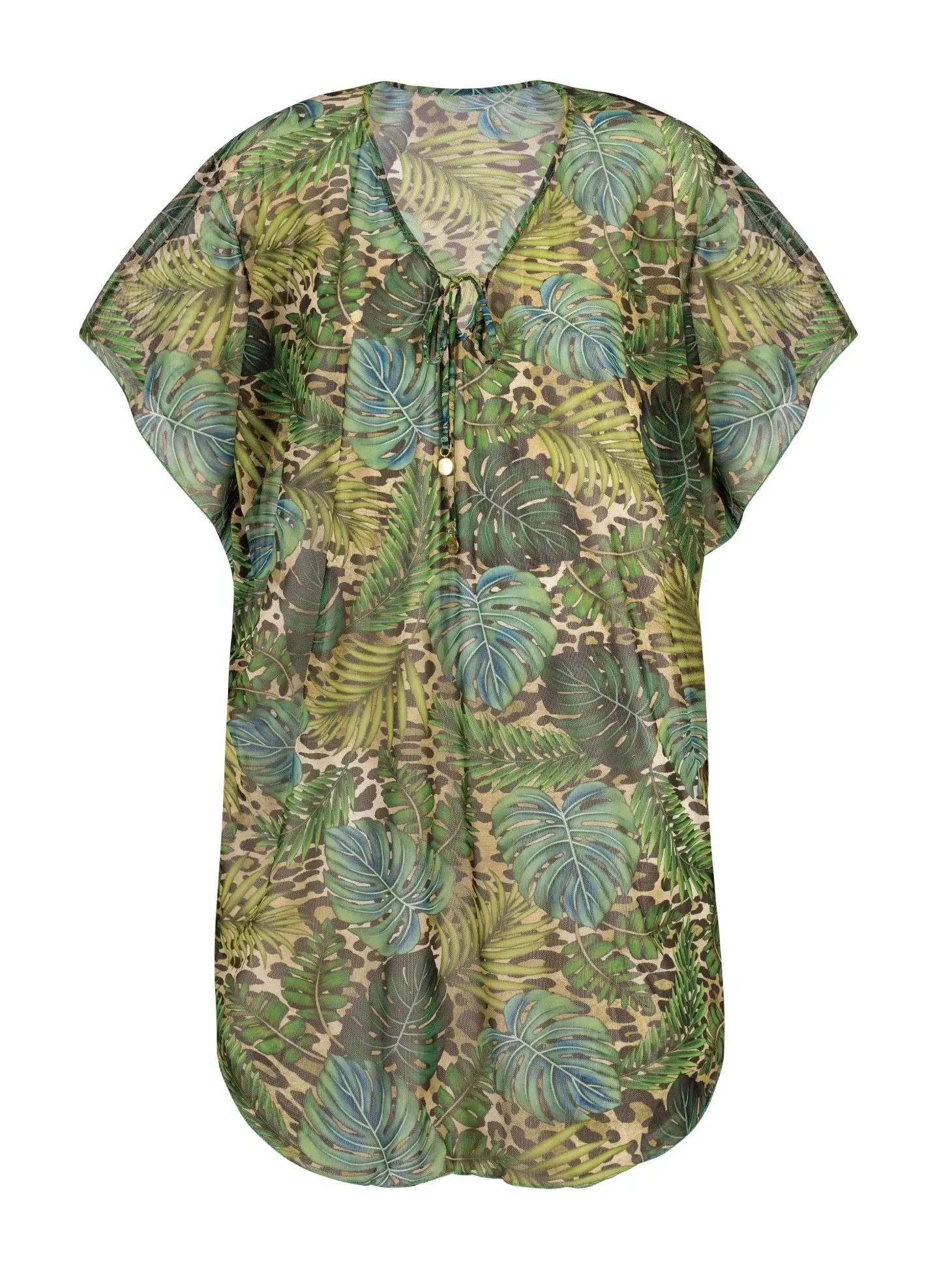 Wygodna tunika plażowa oversize F122A/908 khaki