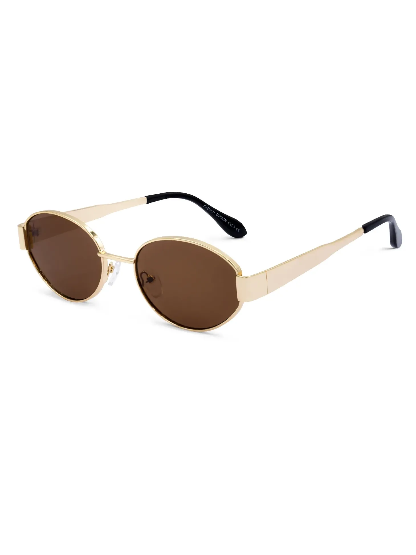 Zestaw | Brązowe owalne okulary w stylu MARC woman