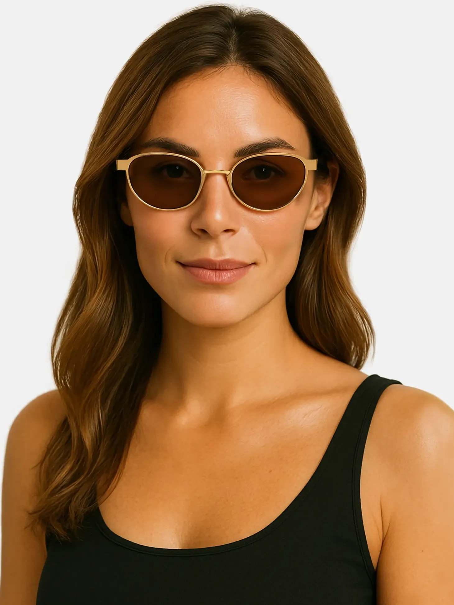 Zestaw | Brązowe owalne okulary w stylu MARC woman