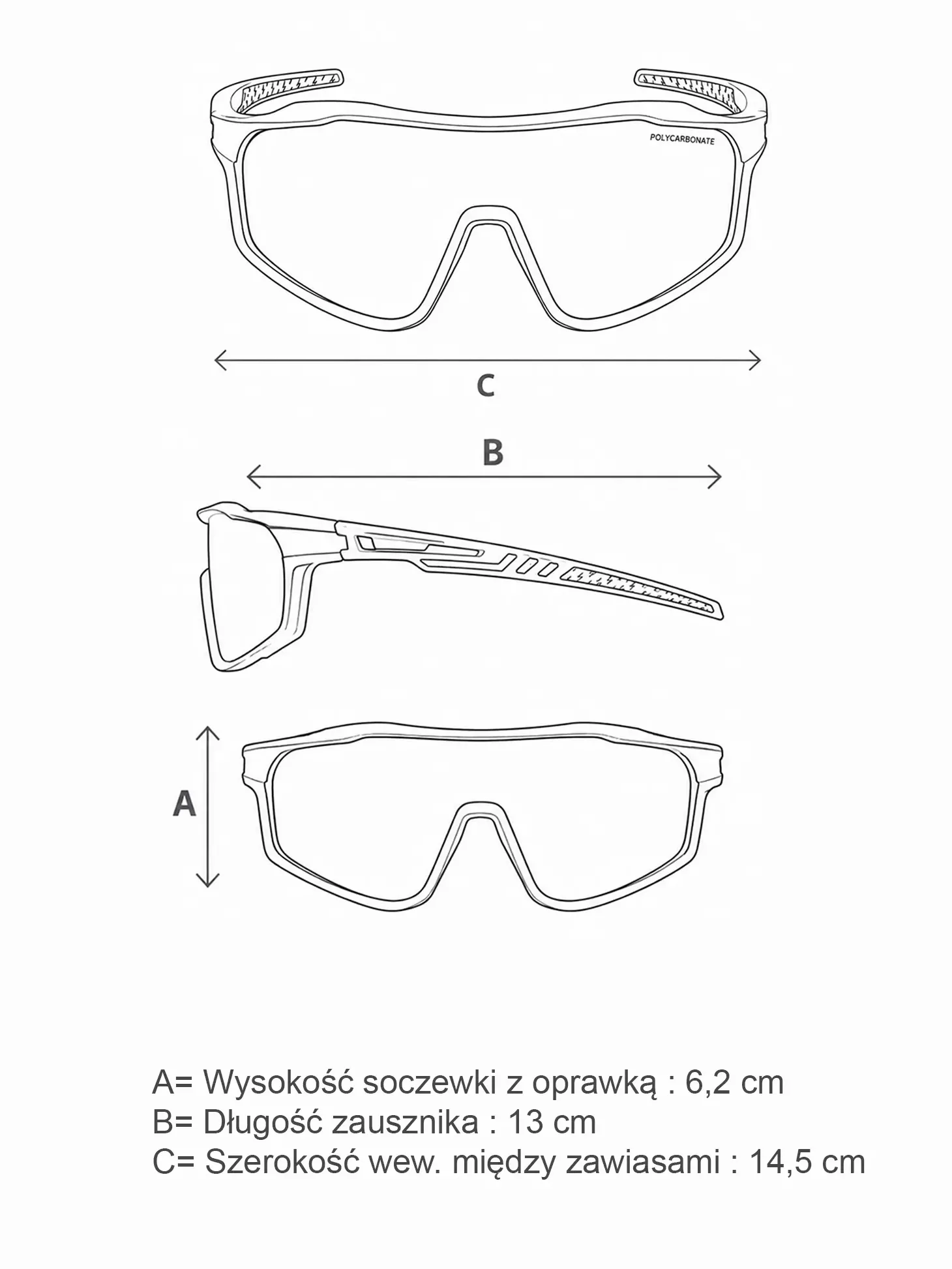 Zestaw | Czarne okulary przeciwsłoneczne Speed