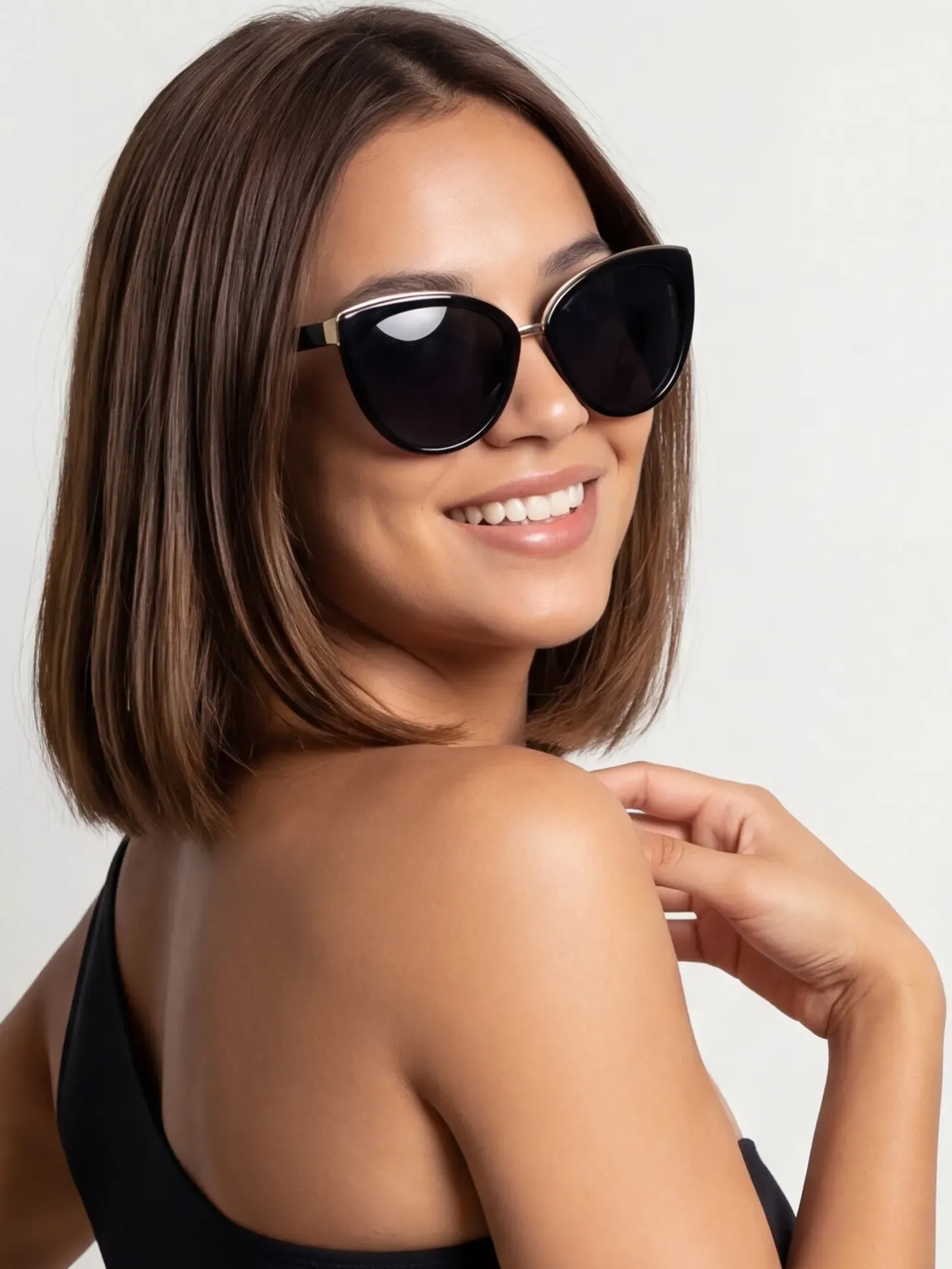 Zestaw | Damskie okulary Cat Eye w stylu Guess