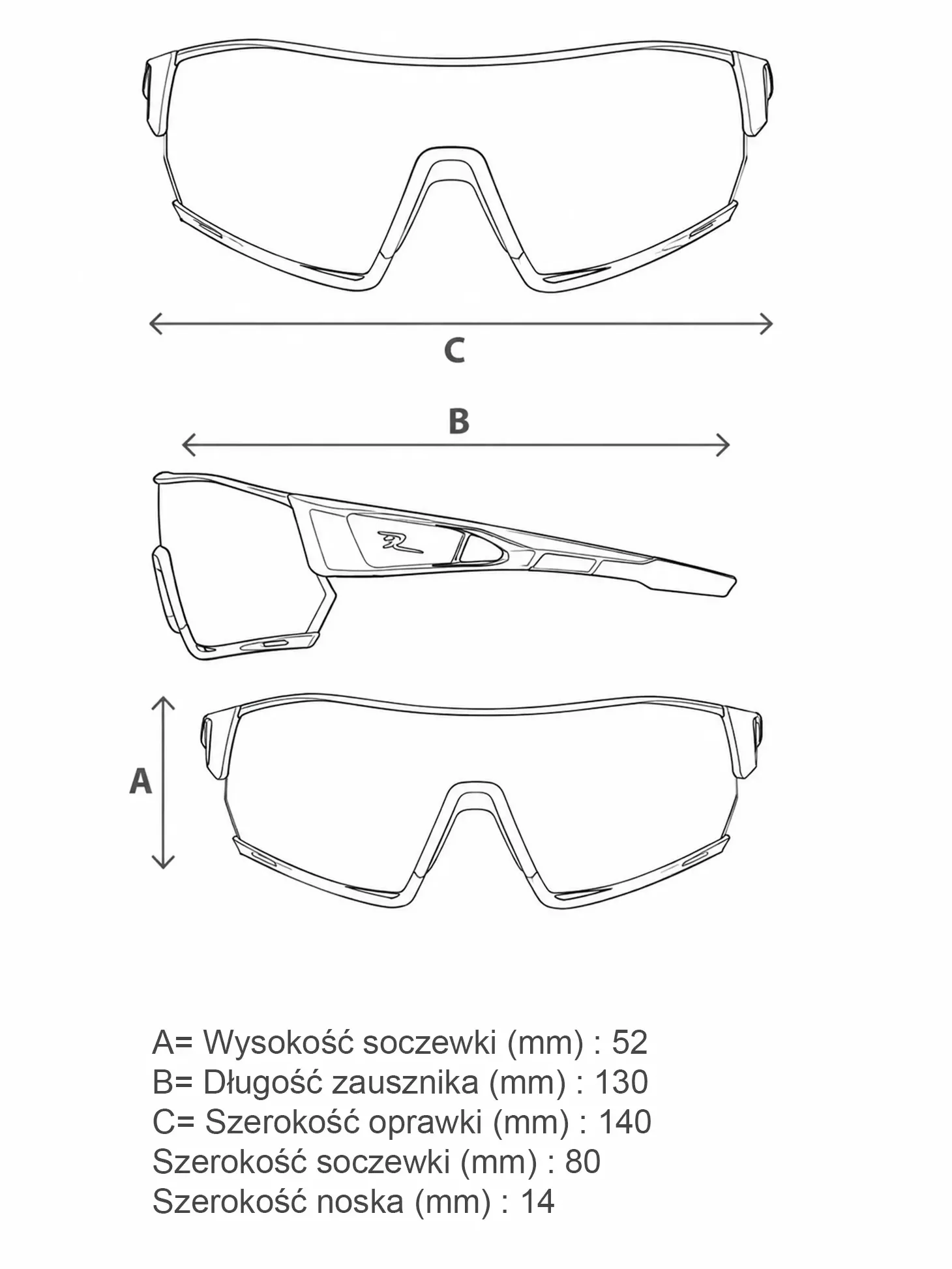 Zestaw | Sportowe okulary przeciwsłoneczne Sprint